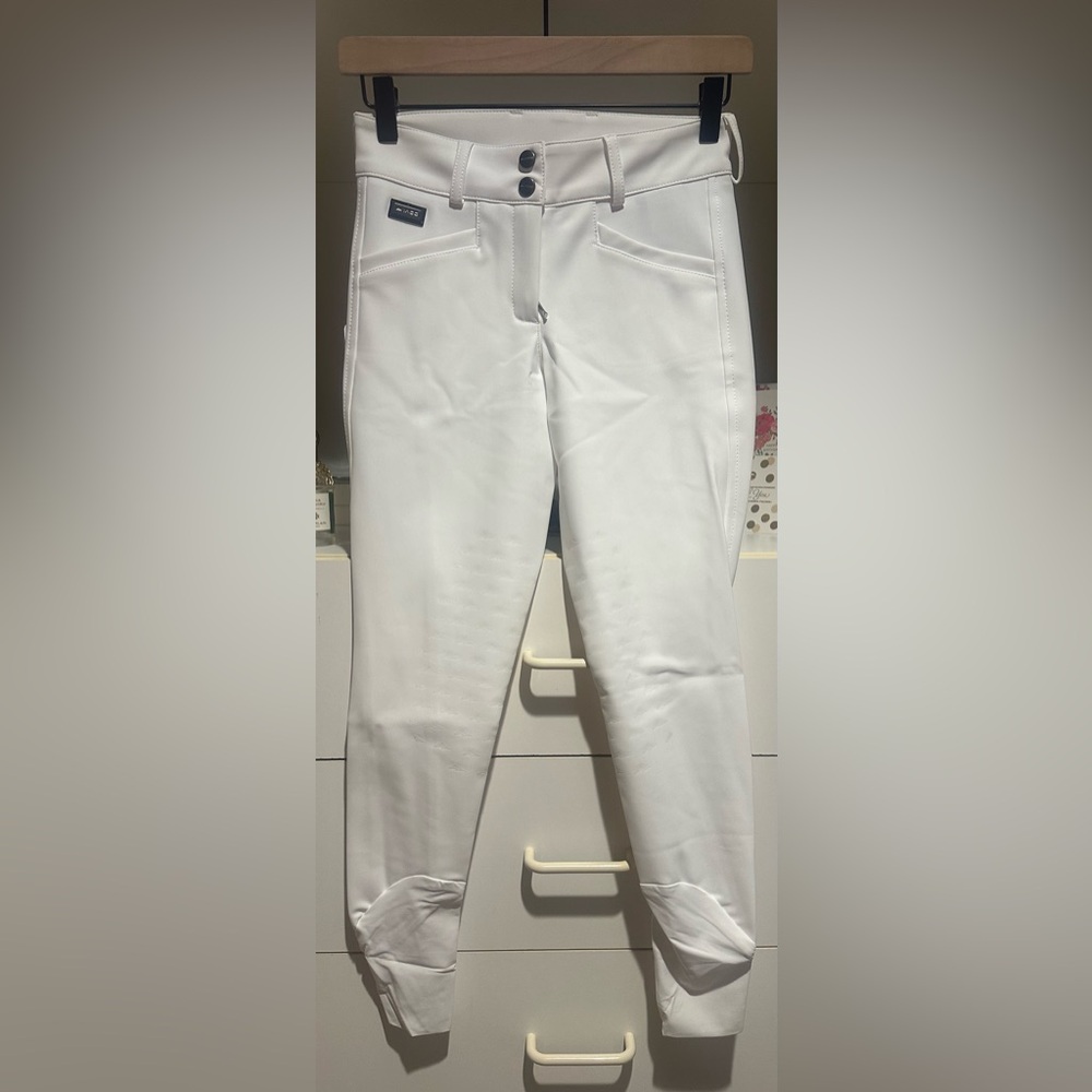 Iago Italia Equestrian Riding Show Breeches, White, Size 24, New With Tags! - Picture 3 of 10